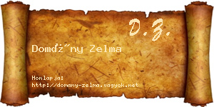 Domány Zelma névjegykártya